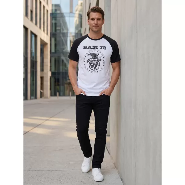  Herren-T-Shirt mit kurzen Ärmeln SAM 73 JORDAN MT 805 WEIß 