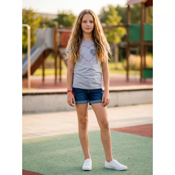  Mädchen-T-Shirt mit kurzen Ärmeln SAM 73 ALAINA GT 564 HELLGRAU 