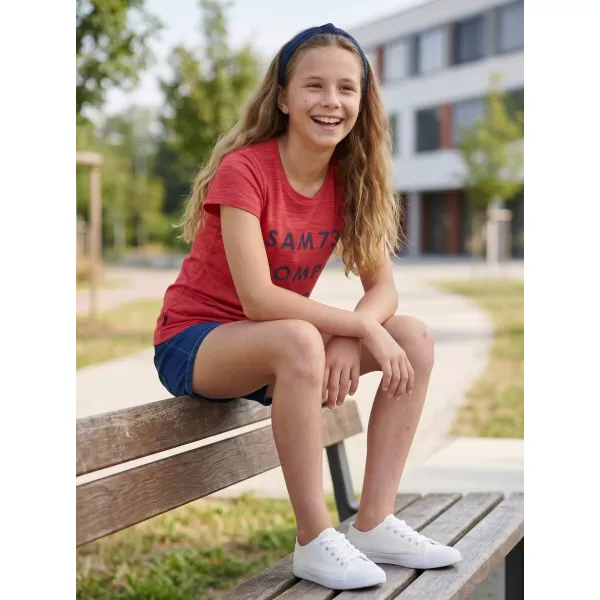  Mädchen-T-Shirt mit kurzen Ärmeln SAM 73 ABLAKA GT 568 LEUCHTEND ROSA 