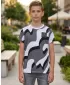 Boy T -Shirt mit kurzen Ärmeln SAM 73 OSCAR BT 555 SCHWARZ