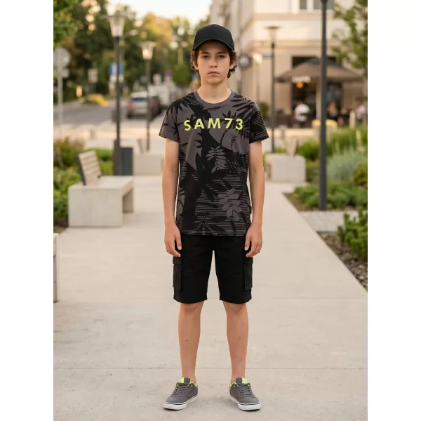  Boy T -Shirt mit kurzen Ärmeln SAM 73 THEODORE BT 563 SCHWARZ 