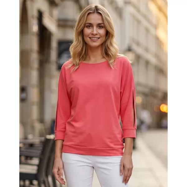  Damen-T-Shirt mit 3/4-Ärmeln SAM 73 VIVIAN WT 863 LEUCHTEND ROSA 