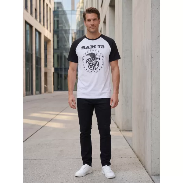  Herren-T-Shirt mit kurzen Ärmeln SAM 73 JORDAN MT 805 WEIß 