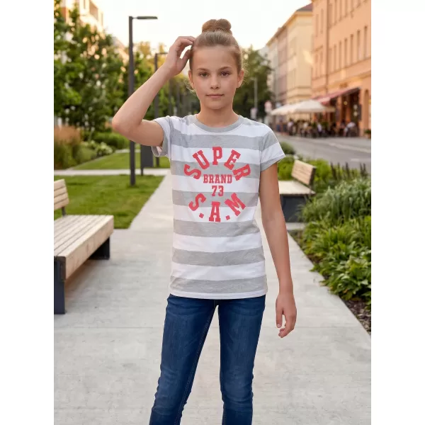  Mädchen-T-Shirt mit kurzen Ärmeln SAM 73 SIOBHAN GT 561 HELLGRAU 