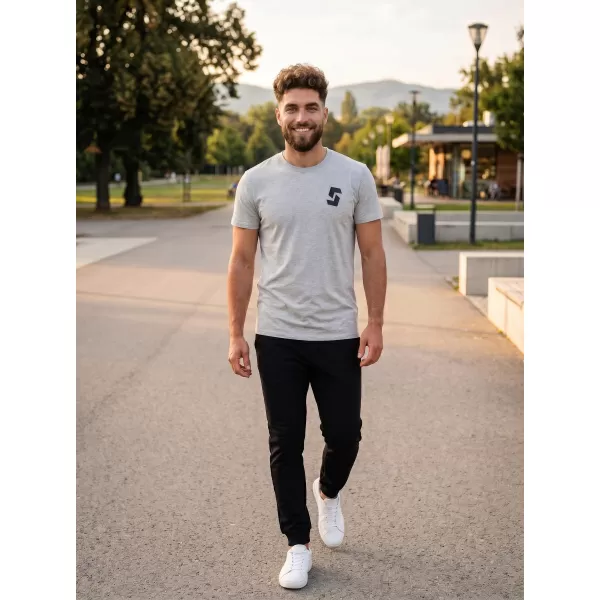  Herren-T-Shirt mit kurzen Ärmeln SAM 73 DOUGALL MT 801 HELLGRAU 