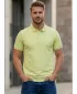 Herren-T-Shirt mit Kragen SAM 73 HENRY MT 788 SVĚTLE GRÜNLICHES GELB