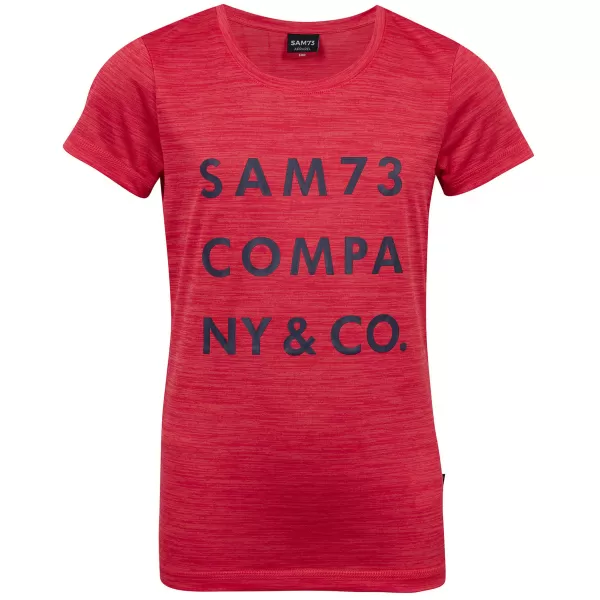  Mädchen-T-Shirt mit kurzen Ärmeln SAM 73 ABLAKA GT 568 LEUCHTEND ROSA 