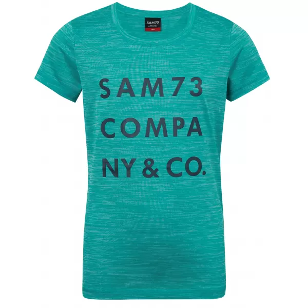  Mädchen-T-Shirt mit kurzen Ärmeln SAM 73 ABLAKA GT 568 TÜRKIS 