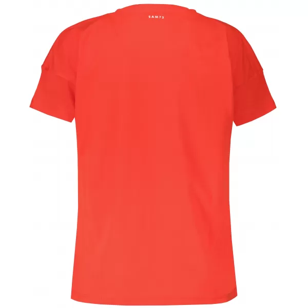  Damen-T-Shirt mit kurzen Ärmeln SAM 73 HALLE WT 880 ROT 