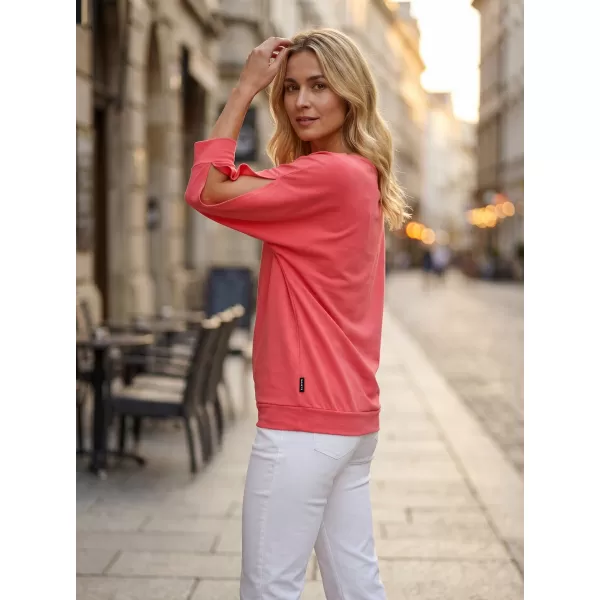  Damen-T-Shirt mit 3/4-Ärmeln SAM 73 VIVIAN WT 863 LEUCHTEND ROSA 