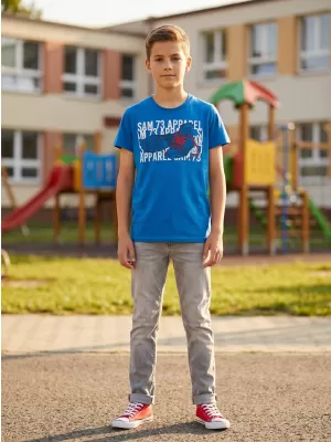 Boy T -Shirt mit kurzen Ärmeln SAM 73 PETER BT 562 HELLBLAU