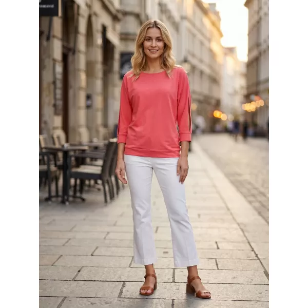  Damen-T-Shirt mit 3/4-Ärmeln SAM 73 VIVIAN WT 863 LEUCHTEND ROSA 