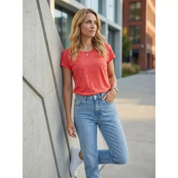  Damen-T-Shirt mit kurzen Ärmeln SAM 73 NASKA WT 858 LEUCHTEND ROSA 