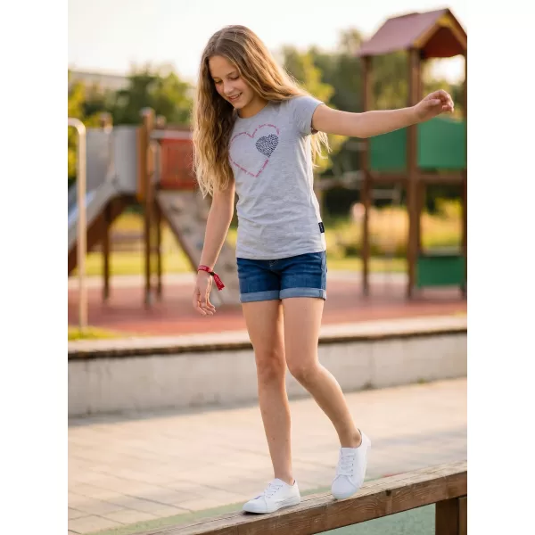  Mädchen-T-Shirt mit kurzen Ärmeln SAM 73 ALAINA GT 564 HELLGRAU 