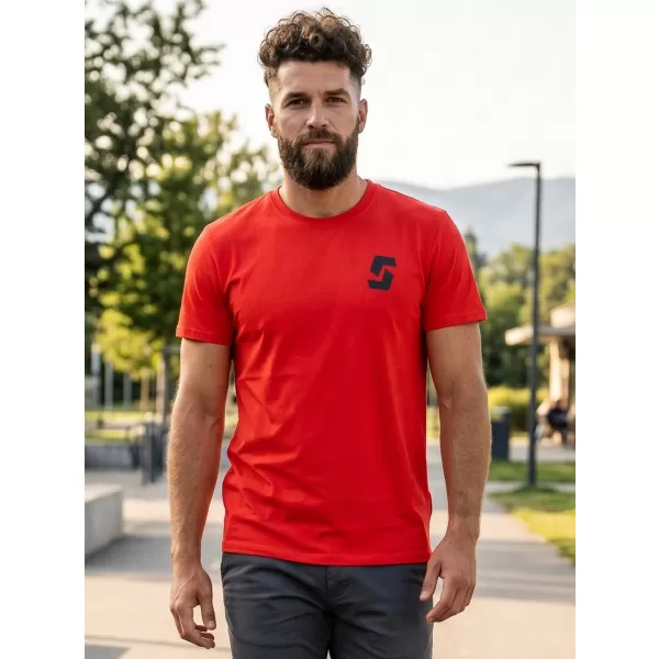  Herren-T-Shirt mit kurzen Ärmeln SAM 73 DOUGALL MT 801 ROT 