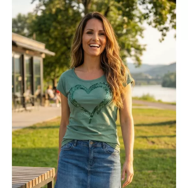  Damen-T-Shirt KIXMI NANETTE GRÜN 