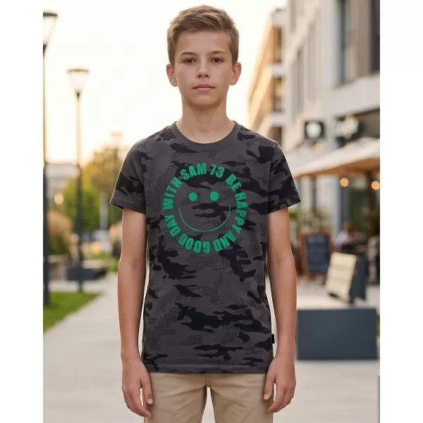  Jungen-T-Shirt mit kurzen Ärmeln SAM 73 KELVIN BT 560 SCHWARZ 