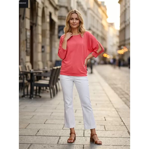  Damen-T-Shirt mit 3/4-Ärmeln SAM 73 VIVIAN WT 863 LEUCHTEND ROSA 
