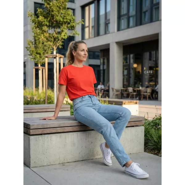  Damen-T-Shirt mit kurzen Ärmeln SAM 73 HALLE WT 880 ROT 