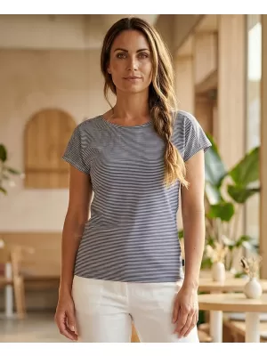 Damen-T-Shirt mit kurzen Ärmeln SAM 73 CELESTE WT 852 DUNKELBLAU