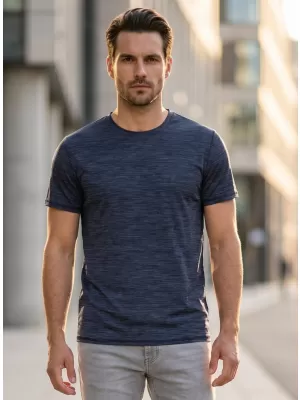 Herren t -Shirt mit kurzen Ärmeln SAM 73 EUGENE MT 806 DUNKELBLAU