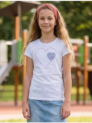 Mädchen-T-Shirt mit kurzen Ärmeln SAM 73 ALAINA GT 564 WEIß