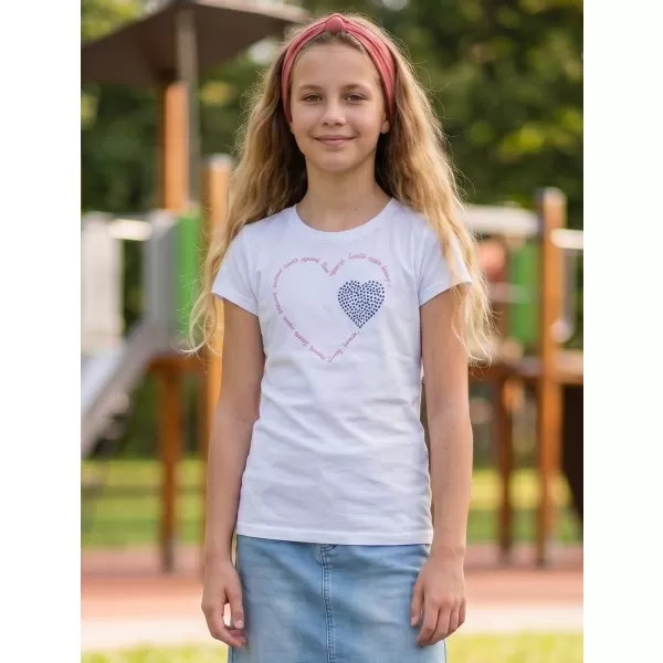  Mädchen-T-Shirt mit kurzen Ärmeln SAM 73 ALAINA GT 564 WEIß 