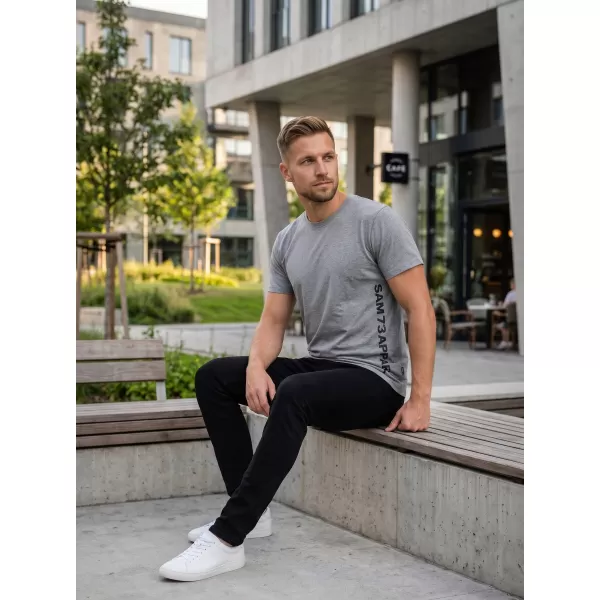  Herren-T-Shirt mit kurzen Ärmeln SAM 73 VINCENT MT 799 GRAU 