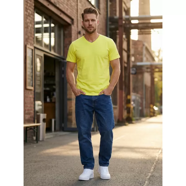  Herren-T-Shirt mit kurzen Ärmeln SAM 73 LEONARD MT 793 HELLGELB 