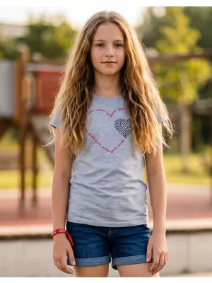 Mädchen-T-Shirt mit kurzen Ärmeln SAM 73 ALAINA GT 564 HELLGRAU