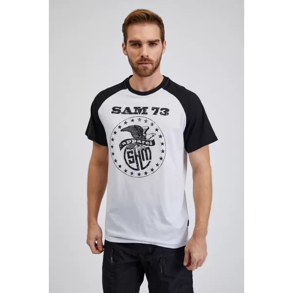  Herren-T-Shirt mit kurzen Ärmeln SAM 73 JORDAN MT 805 WEIß 