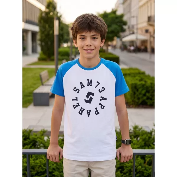  Jungen-T-Shirt mit kurzen Ärmeln SAM 73 RICHARD BT 558 WEIß 