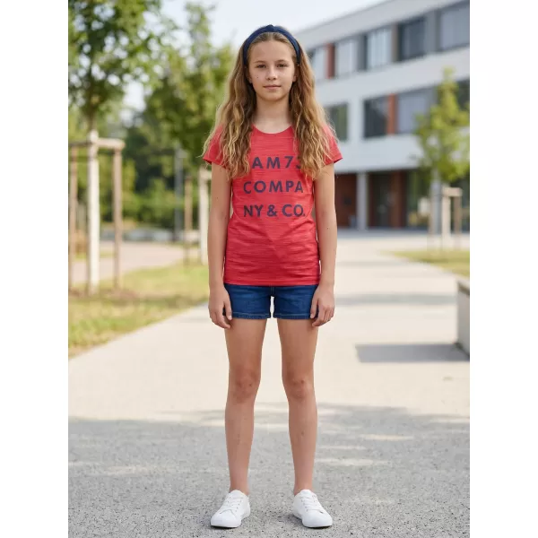  Mädchen-T-Shirt mit kurzen Ärmeln SAM 73 ABLAKA GT 568 LEUCHTEND ROSA 