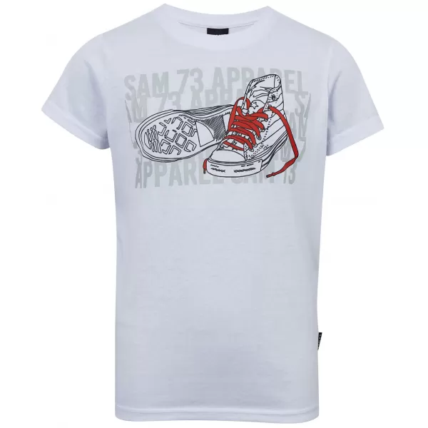  Jungen-T-Shirt mit kurzen Ärmeln SAM 73 PETER BT 562 WEIß 