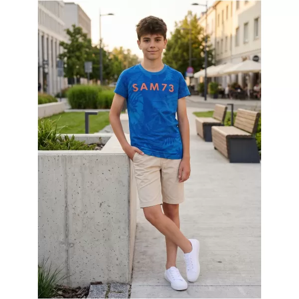  Jungen-T-Shirt mit kurzen Ärmeln SAM 73 THEODORE BT 563 LEUCHTEND BLAU 