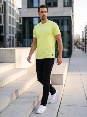 Herren-T-Shirt mit kurzen Ärmeln SAM 73 EUGENE MT 806 HELLGELB