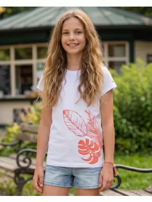 Mädchen-T-Shirt mit kurzen Ärmeln SAM 73 STEPHANIE GT 562 WEIß