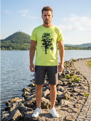 Herren-T-Shirt mit kurzen Ärmeln SAM 73 JAMES MT 790 HELLGELB