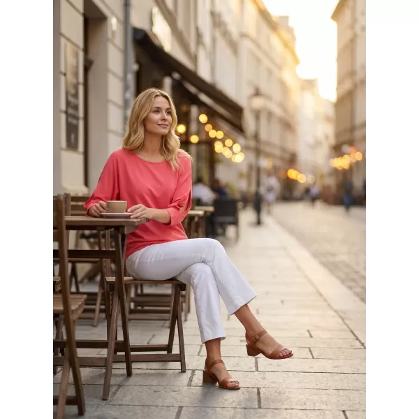  Damen-T-Shirt mit 3/4-Ärmeln SAM 73 VIVIAN WT 863 LEUCHTEND ROSA 