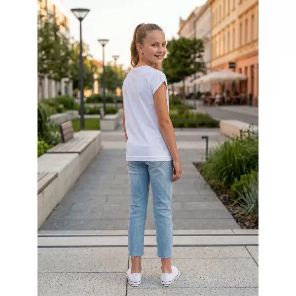  Mädchen-T-Shirt mit kurzen Ärmeln SAM 73 AVERIE GT 566 WEIß 