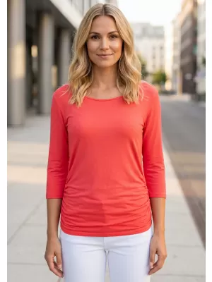 Damen-T-Shirt mit 3/4-Ärmeln SAM 73 SHERRY WT 864 LEUCHTEND ROSA
