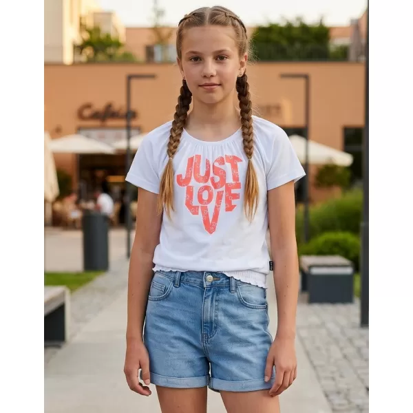  Mädchen-T-Shirt mit kurzen Ärmeln SAM 73 JAYLENE GT 565 WEIß 