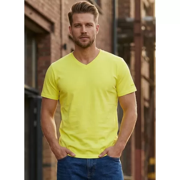  Herren-T-Shirt mit kurzen Ärmeln SAM 73 LEONARD MT 793 HELLGELB 