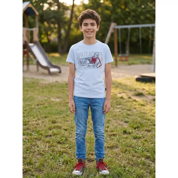  Jungen-T-Shirt mit kurzen Ärmeln SAM 73 PETER BT 562 WEIß 