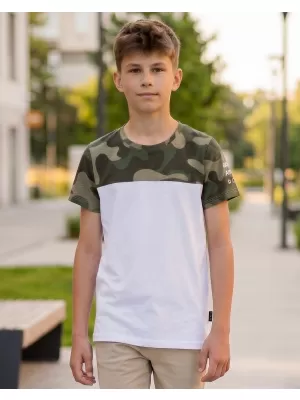 Jungen-T-Shirt mit kurzen Ärmeln SAM 73 MOSES BT 556 WEIß