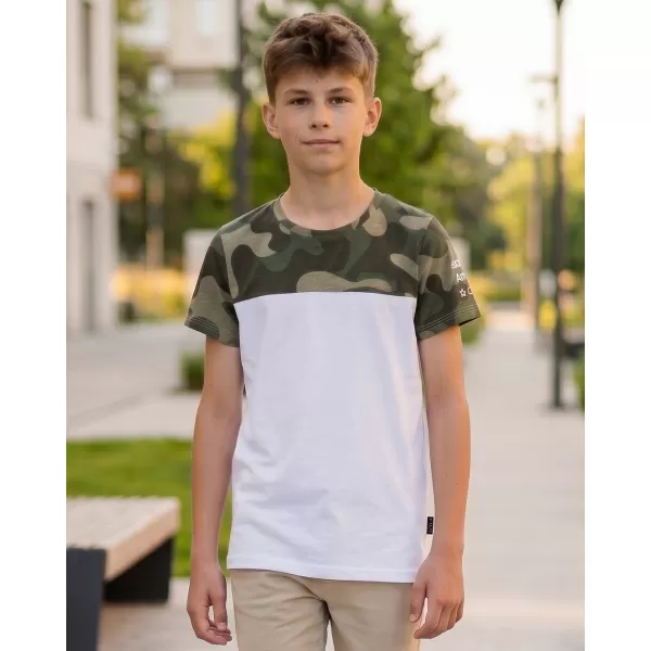  Jungen-T-Shirt mit kurzen Ärmeln SAM 73 MOSES BT 556 WEIß 