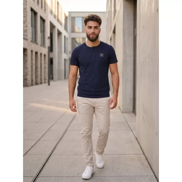 Herren-T-Shirt mit kurzen Ärmeln SAM 73 GIDEON MT 804 DUNKELBLAU 
