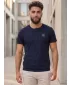 Herren-T-Shirt mit kurzen Ärmeln SAM 73 GIDEON MT 804 DUNKELBLAU