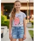 Mädchen-T-Shirt mit kurzen Ärmeln SAM 73 AVERIE GT 566 HELLGRAU