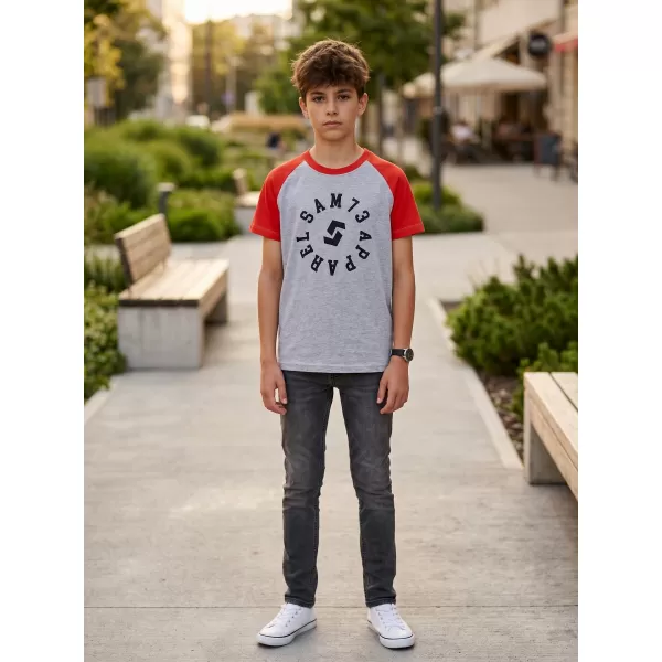  Jungen-T-Shirt mit kurzen Ärmeln SAM 73 RICHARD BT 558 HELLGRAU 
